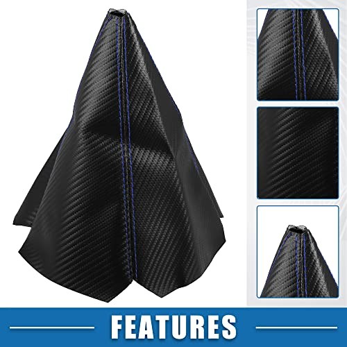 Car Shift Boot Cover Universal Gear Shift Knob Boot Dust Cover PVC PU Blue