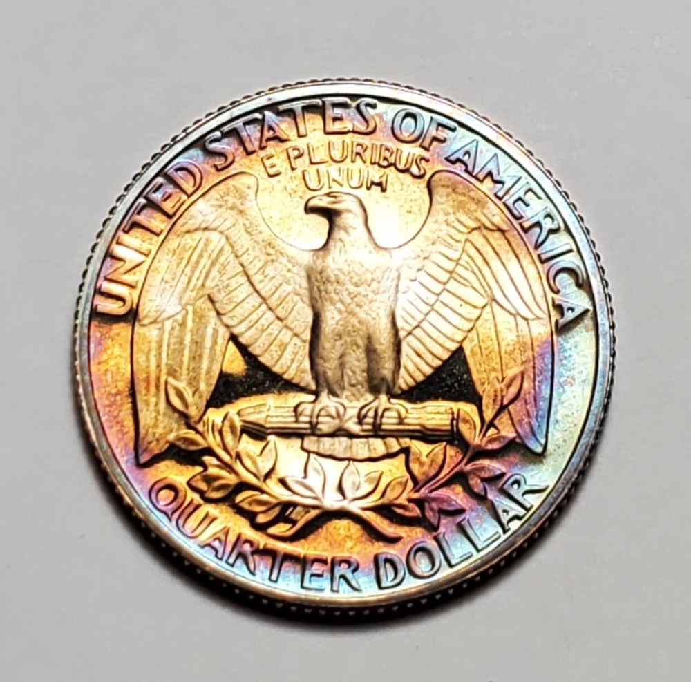 TONED 1985 S WASHINGTON QUARTER PROOF UNC #C1675