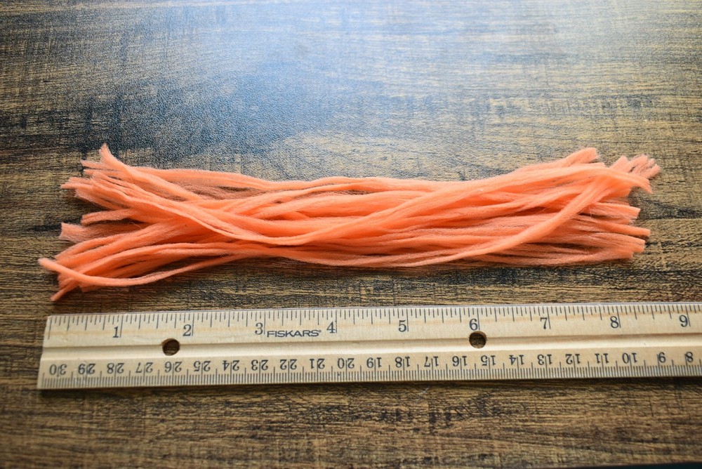 15  ORANGE Polypropylene  Polypro Poly  Yarn / Parachute Posts Fly Tying