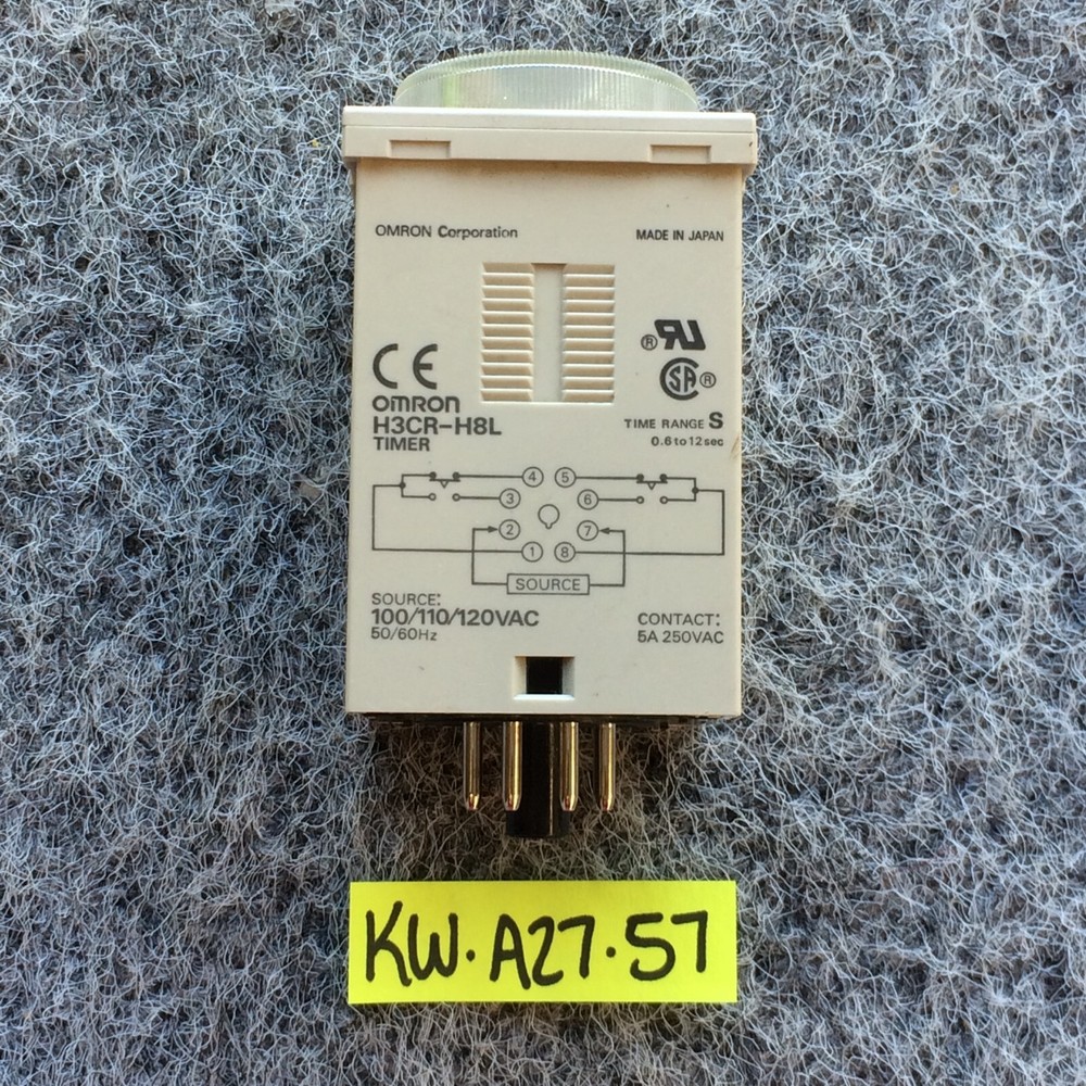 Omron H3CR-H8L 100-120 VAC, Relay Time Range Second (Same Day Shipping)