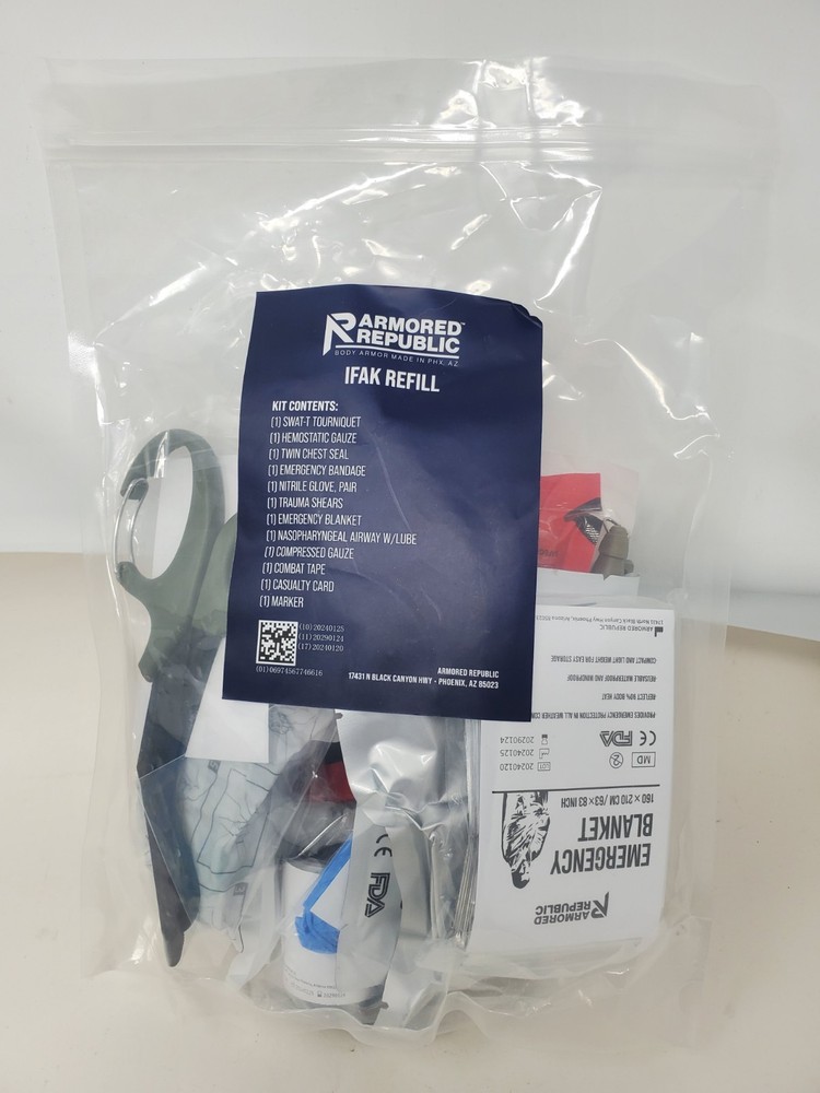 Armored Republic FULL  IFAK First Aid Pouch REFILL KIT