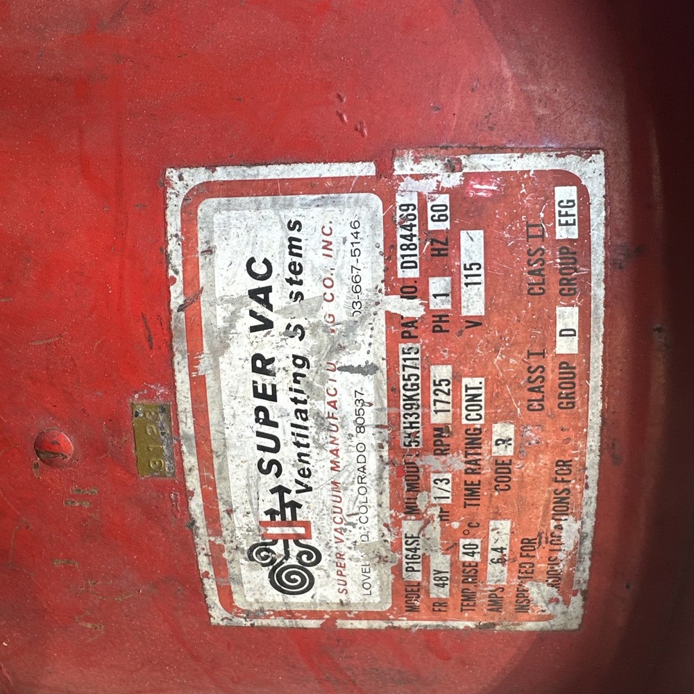 P164 SE Super VAC Ventilating Systems, Electric Smoke Ejector Blower 24"