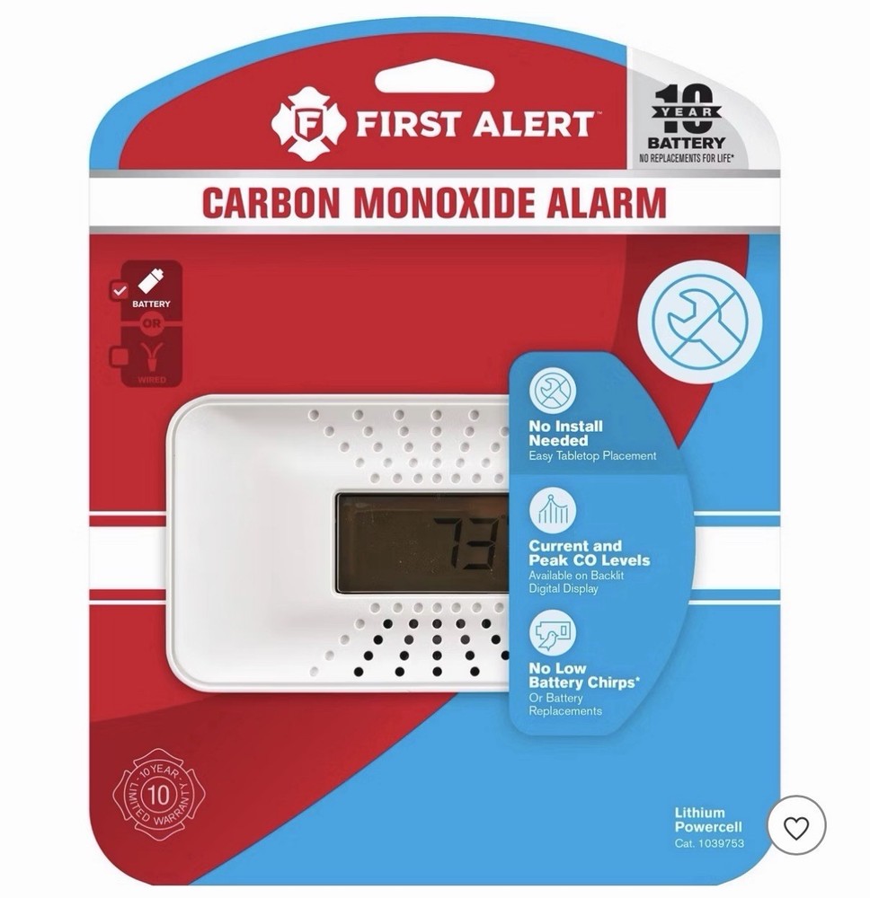 First Alert Carbon Monoxide Detector with Digital Display