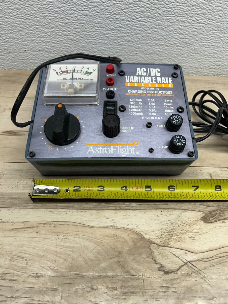 AstroFlight AC/DC Variable Rate RC Batteries Charger Model 115 Tested