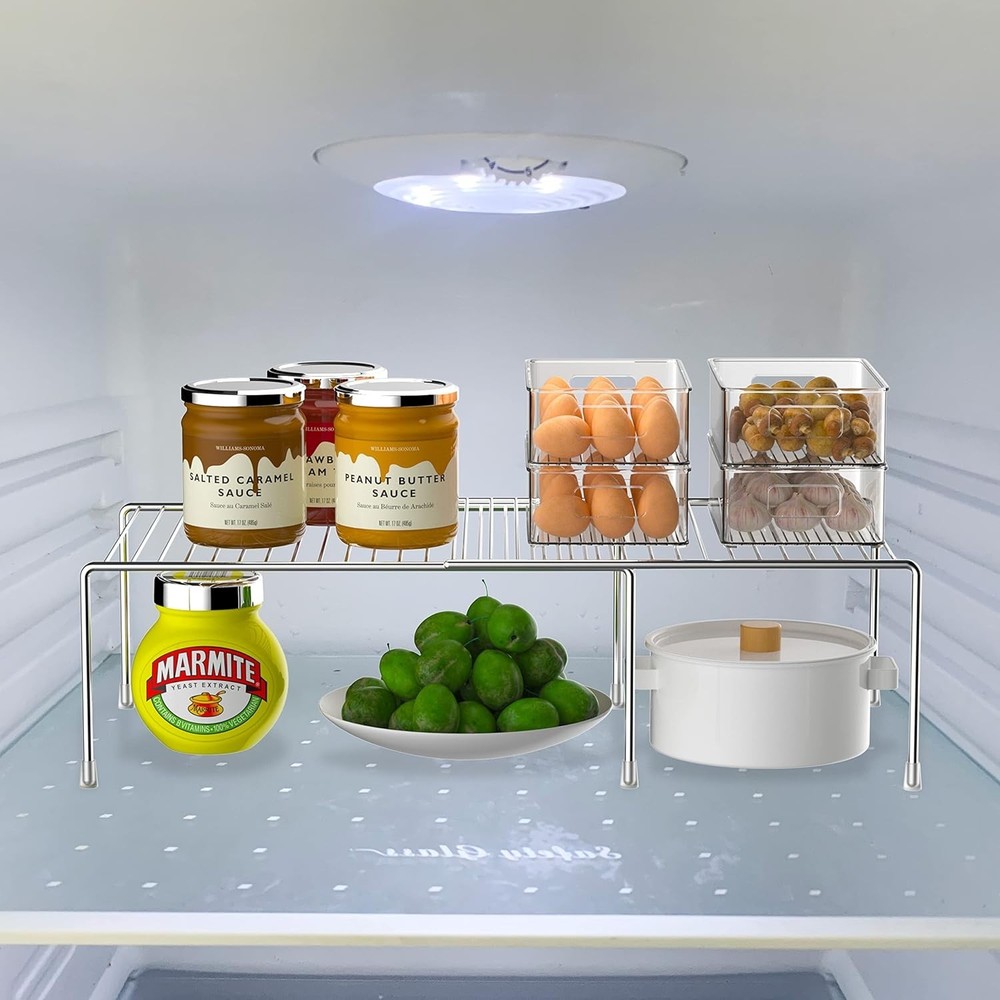 NEW Expandable Metal Storage Shelf Rack Rustproof Kitchen Cabinet Organizer