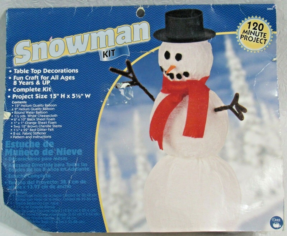 Dritz Snowman Kit Table Top Decor Decoration