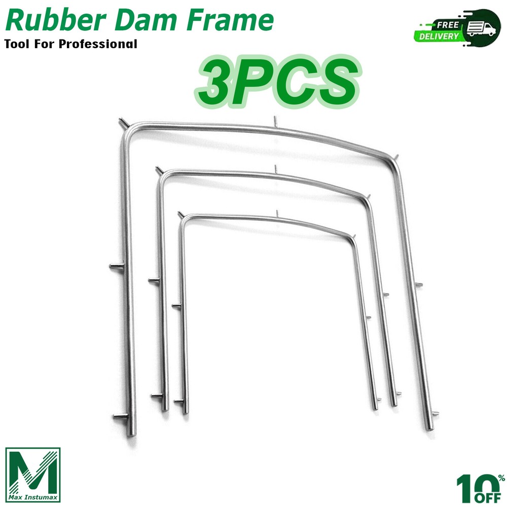 Rubber Dam Frame for Framing Dental Dam, Endodontics Sizes Small, Medium, Large