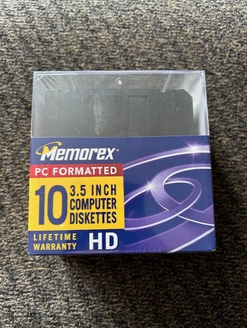 Memorex PC Formatted (10) - 3.5" Computer Diskettes High Density - NEW (55)