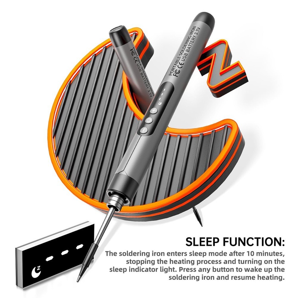 Cordless USB Digital Soldering Iron Adjustable Temperature Type-C Interface3775