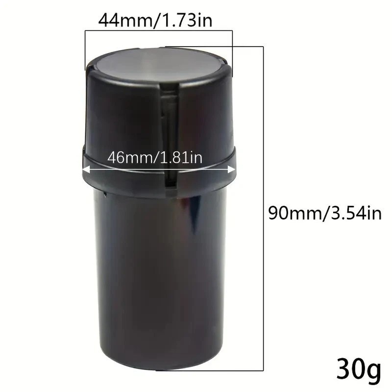 Plastic Herb Grinder with Storage Jar - Qty 2