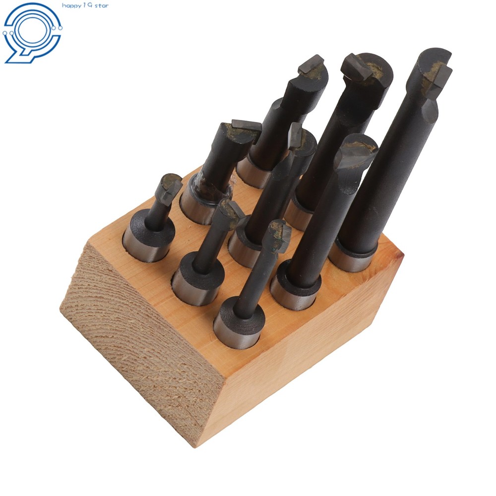 Complete Boring Kit 2" Head 3/4 Shank 9 Pack 1/2" C6 Boring Tool Set