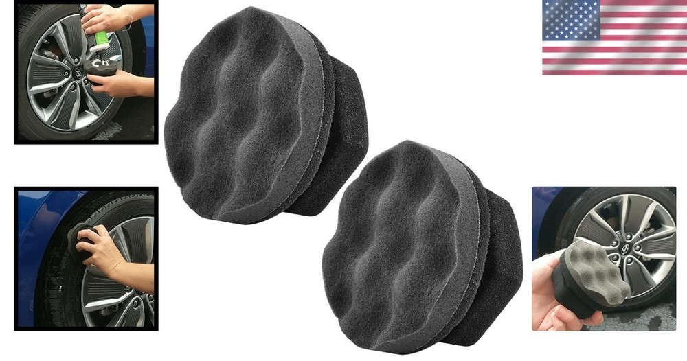 Hex-Grip Tire Dressing Pads - 2 Pack, Washable & User-Friendly Tire Applicators
