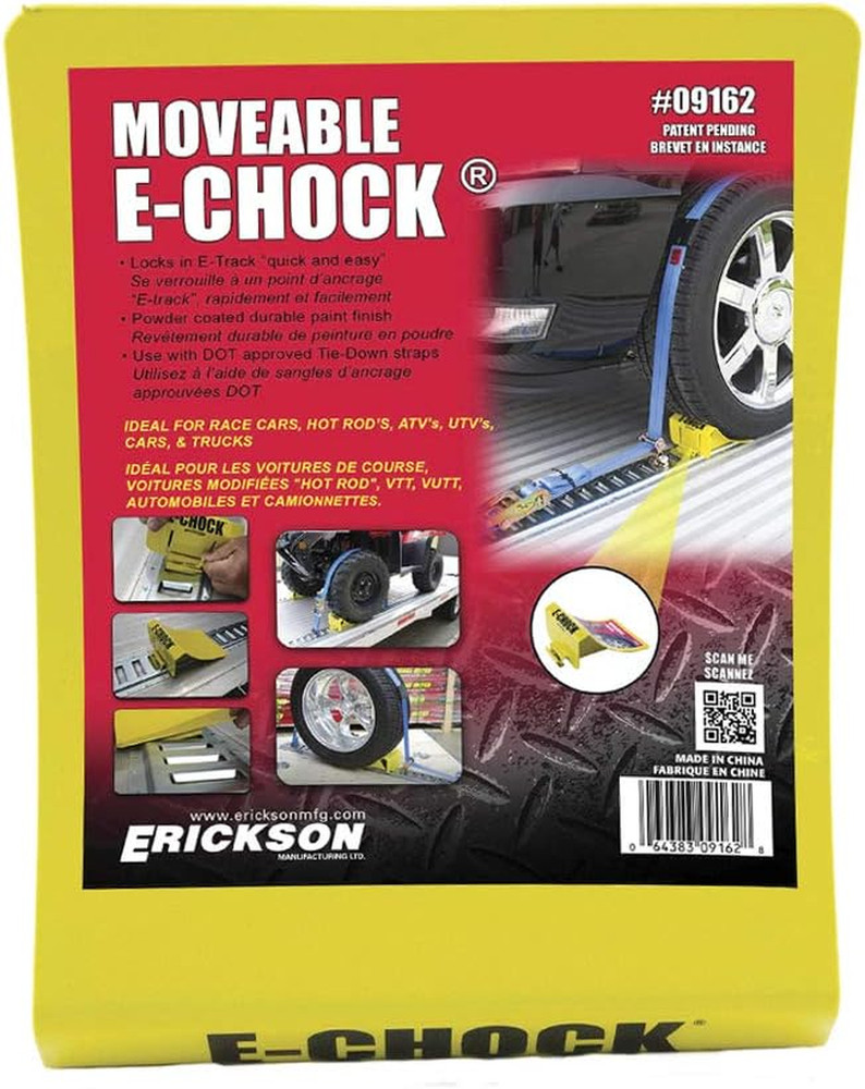 E-Track Moveable Wheel Chock,1 Pk