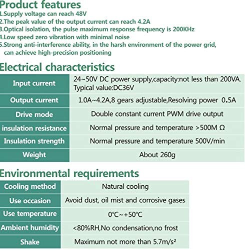 Digital Microstep Driver DM542 Stepper Motor Controller 20-50V DC 4.2A