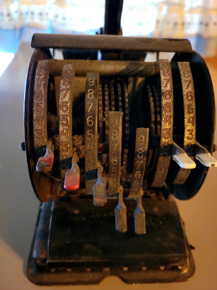 vintage check writing machine