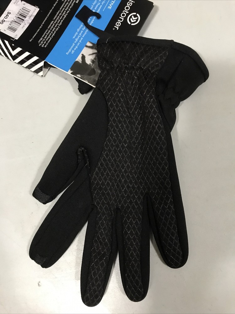 Isotoner Smart Touch Technology Active Gloves Men's Black XLarge (7-FD26-5)