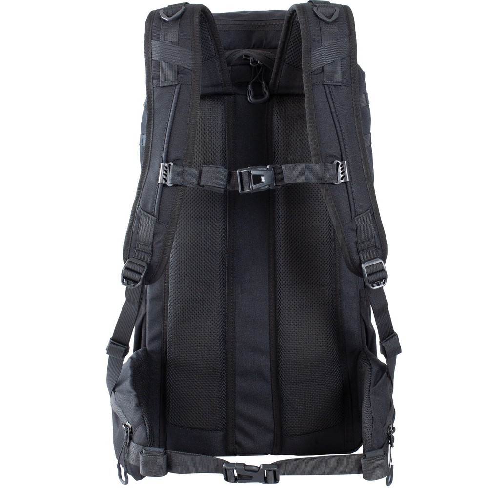 FHIOR Tactical Backpack 30L Black w/Large Main Compartment Adjustable Straps