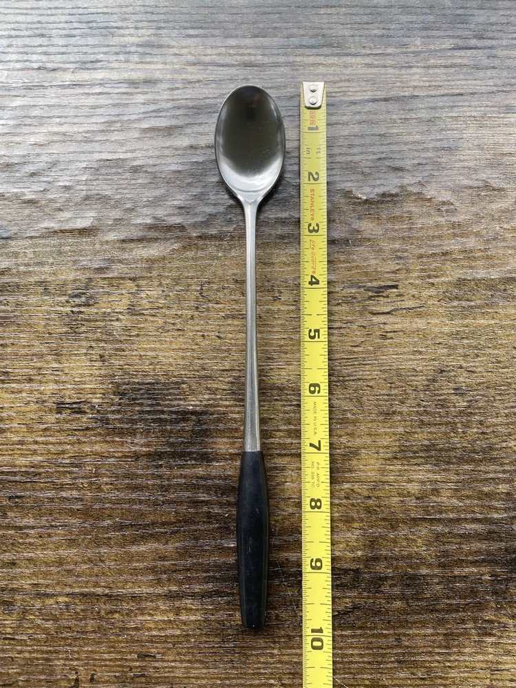 Mid Century DANSK DESIGNS GERMANY Ebony Handle Long Barware Stirrer Spoon