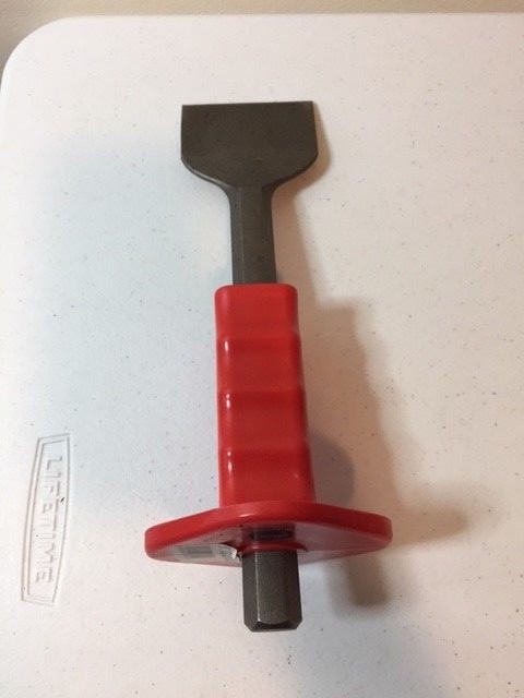 Mathew Tools 951 USA 3" Steel Floor Chisel With Guard Covered Handle