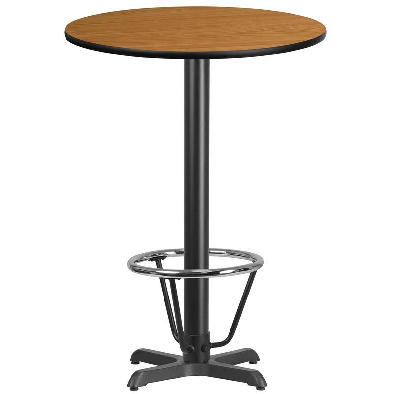 Flash Furniture 30Rd Laminate Table-X-Base In Natural