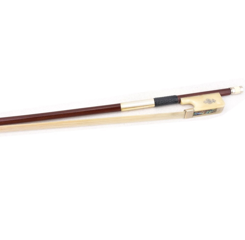 D.PECCATTE Copy Master Antique IPE Cello Bow 4/4 White Fleur-de-Lys Frog Stiff