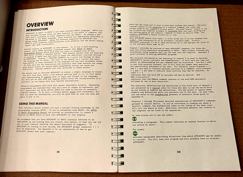 1981 Apple Computers Applesoft II Basic Programming Reference Manual