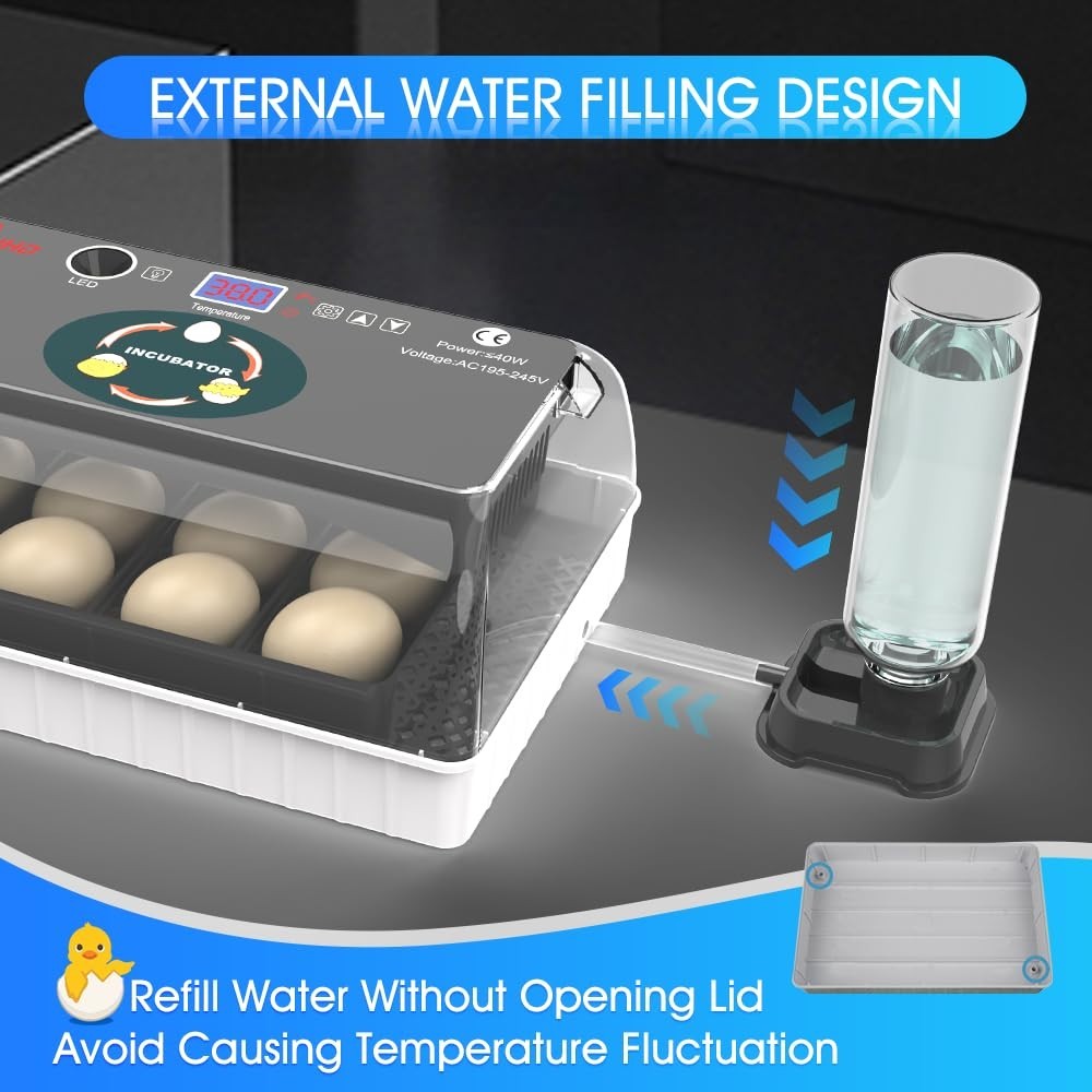 Automatic Egg Incubator for Hatching Eggs: Egg Incubator with Automatic Egg T...