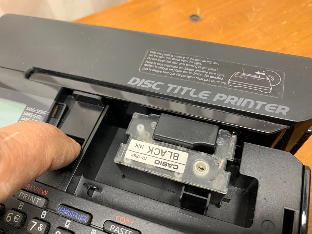 Casio CW-K85 Disc Title Printer Thermal For CD DVD