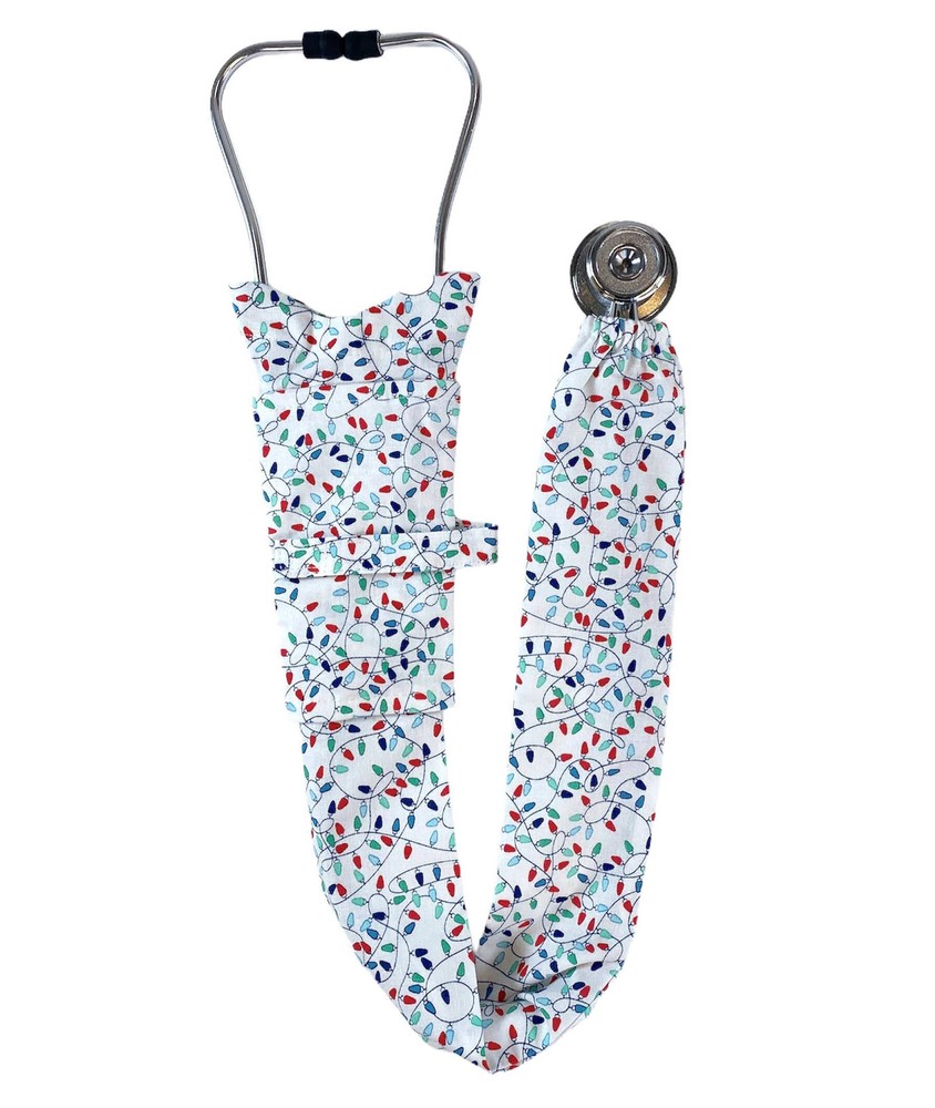 Stethoscope Cover – Stylish and Durable - Twinkle Lights on White