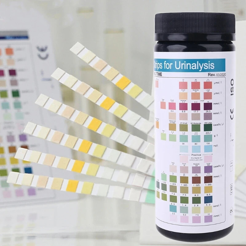URS-14 Urinalysis Reagent Test Paper Urine PH Test Parameter Strips 100ct  01-27