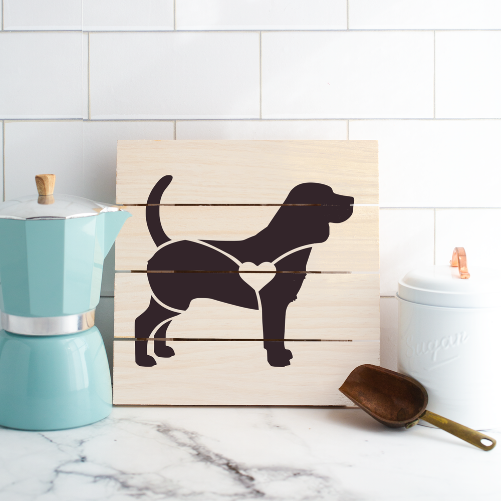 Beagle Heart Stencil - Durable & Reusable Mylar Stencils