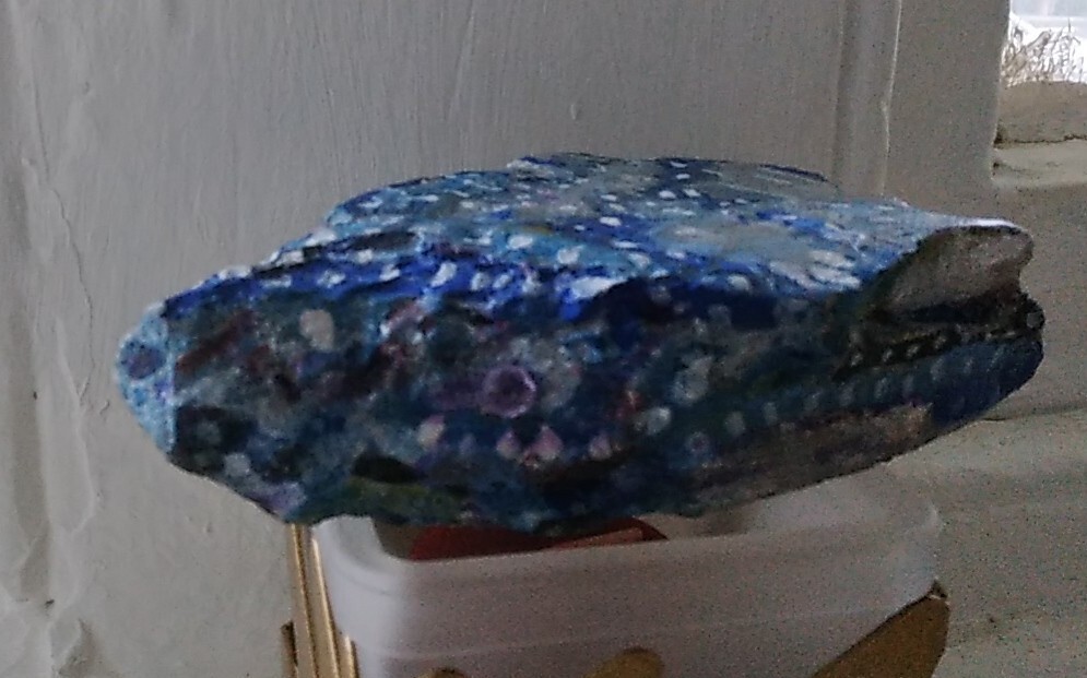 HAND PAINTED Reticulated Python Shelf ROCK