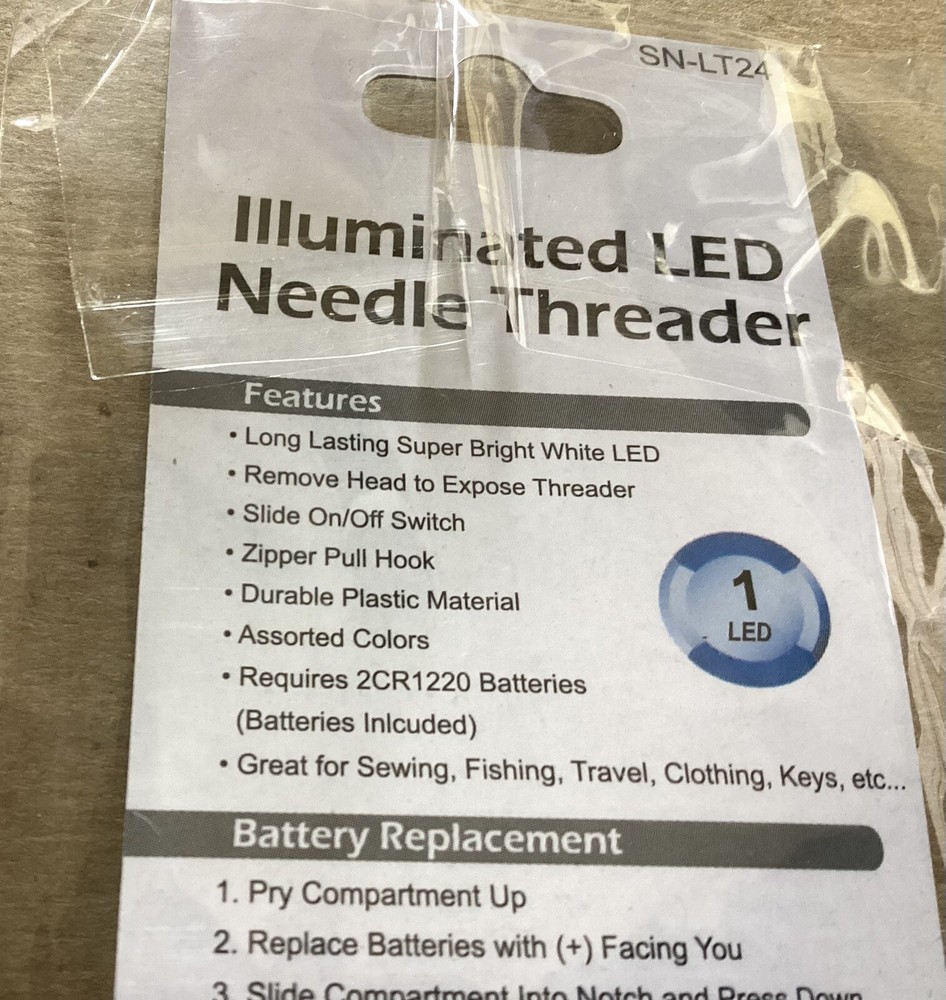 Lot Of 4 SE Illuminated LED Needle Threader