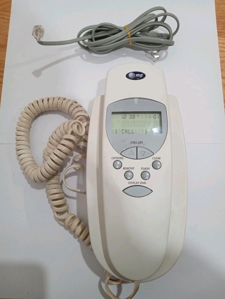 Corded Telephone White AT&T, Works, Tested