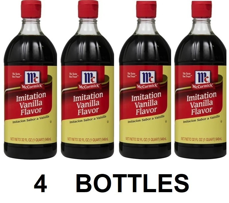 McCormick Imitation Vanilla Flavor 32 oz Bottle - 4 PACK