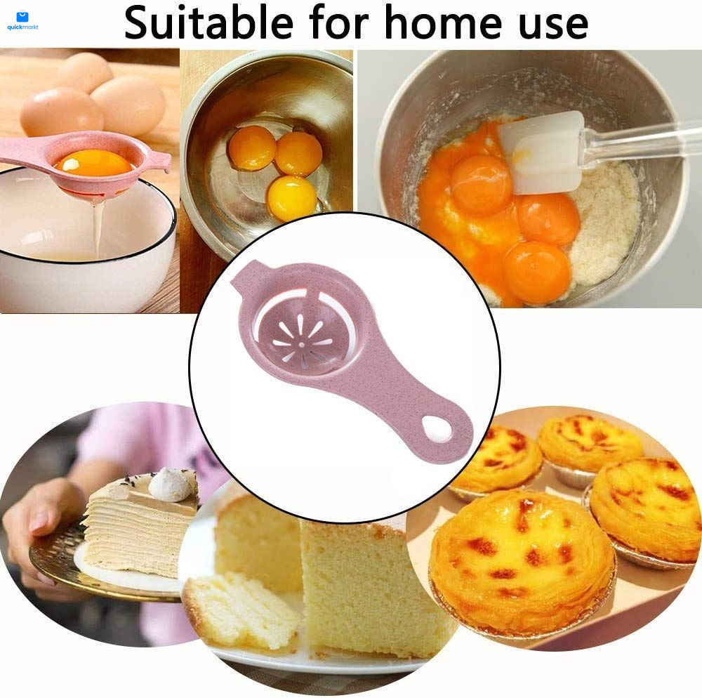 BAMUTU 3PCS Egg Separator Yolk White Pink