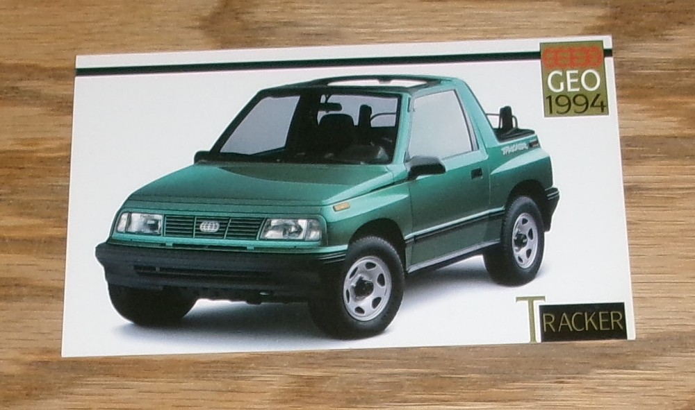 Original 1994 Geo Tracker Postcard 94