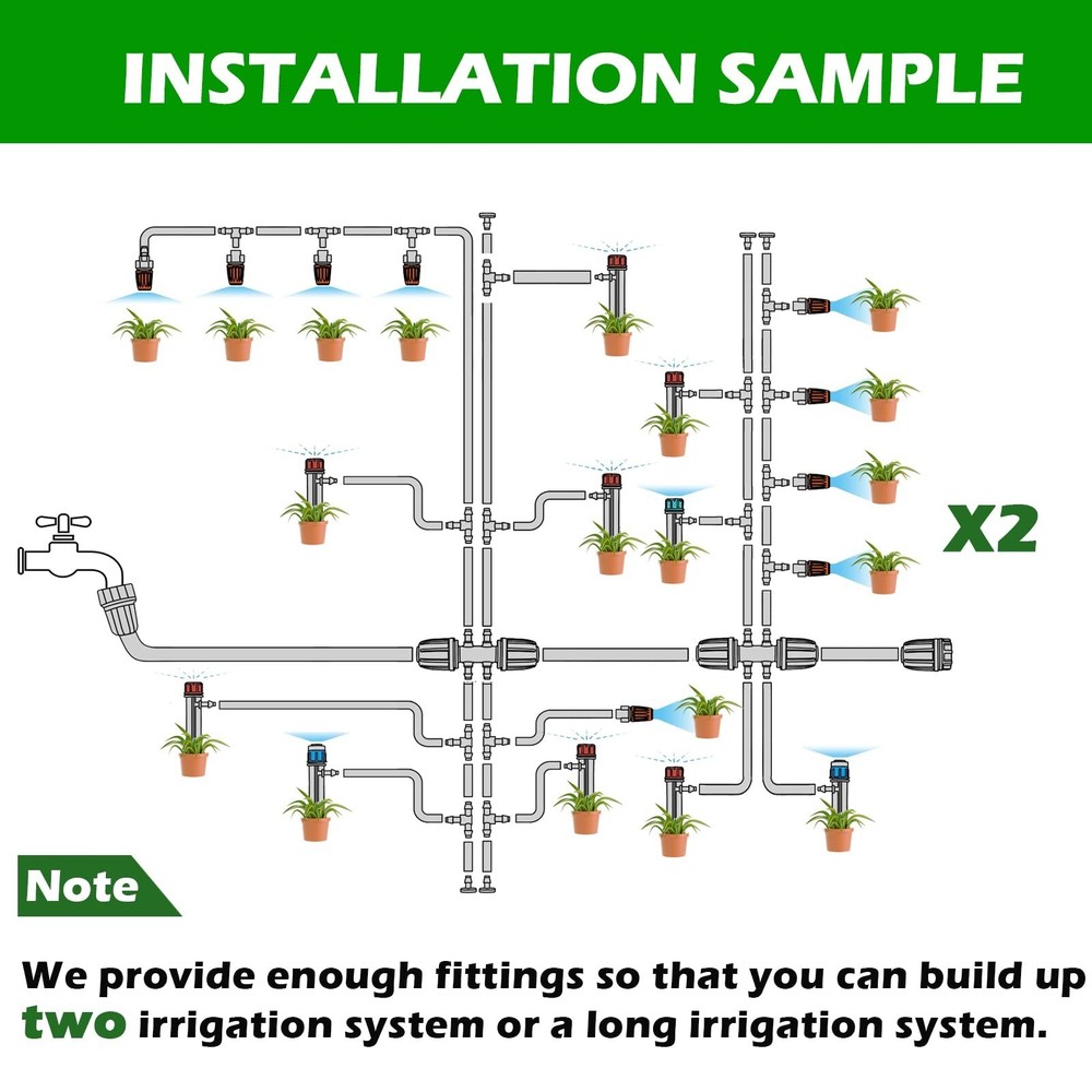 240FT Drip Irrigation System Kit, Automatic Garden Watering Misting System fo...