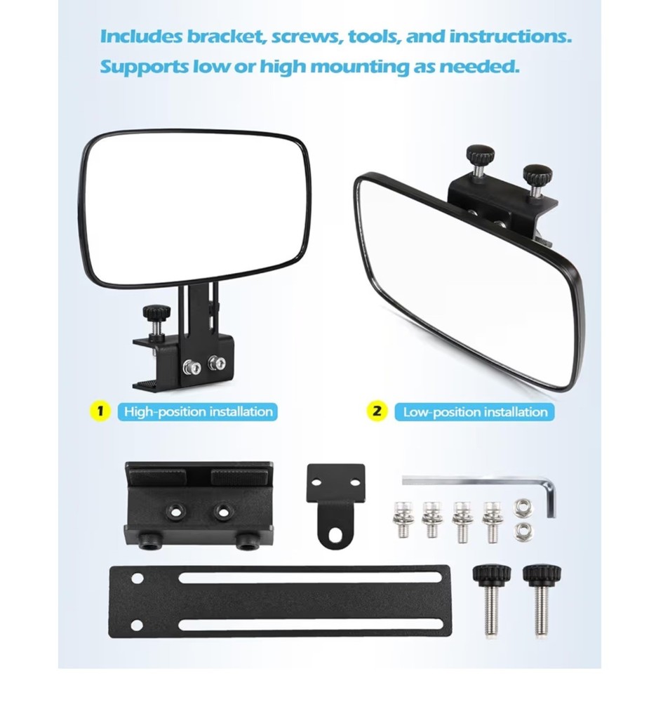 Boat Rear View Mirror Windshield Mount