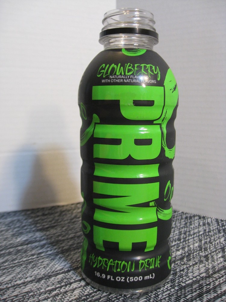 Prime Hydration Beverage - Logan Paul- EMPTY Bottle- Glowberry - Glows in Dark