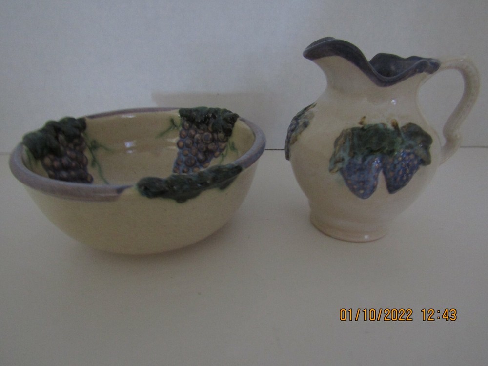 Pitcher and bowl, Quyle Kilns Pottery,