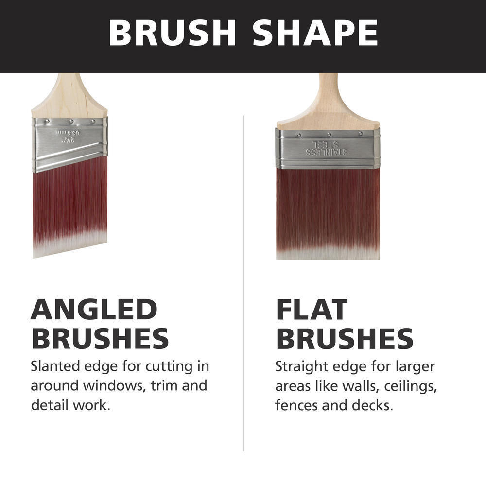 BEST 1" Angle Polyester / Nylon Ceiling & Trim Cut-In Paint Brush All Paints