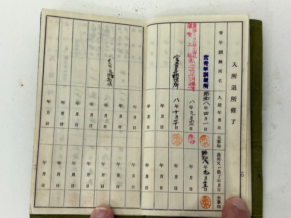 Original WWII Era Japanese Military Student Notebook