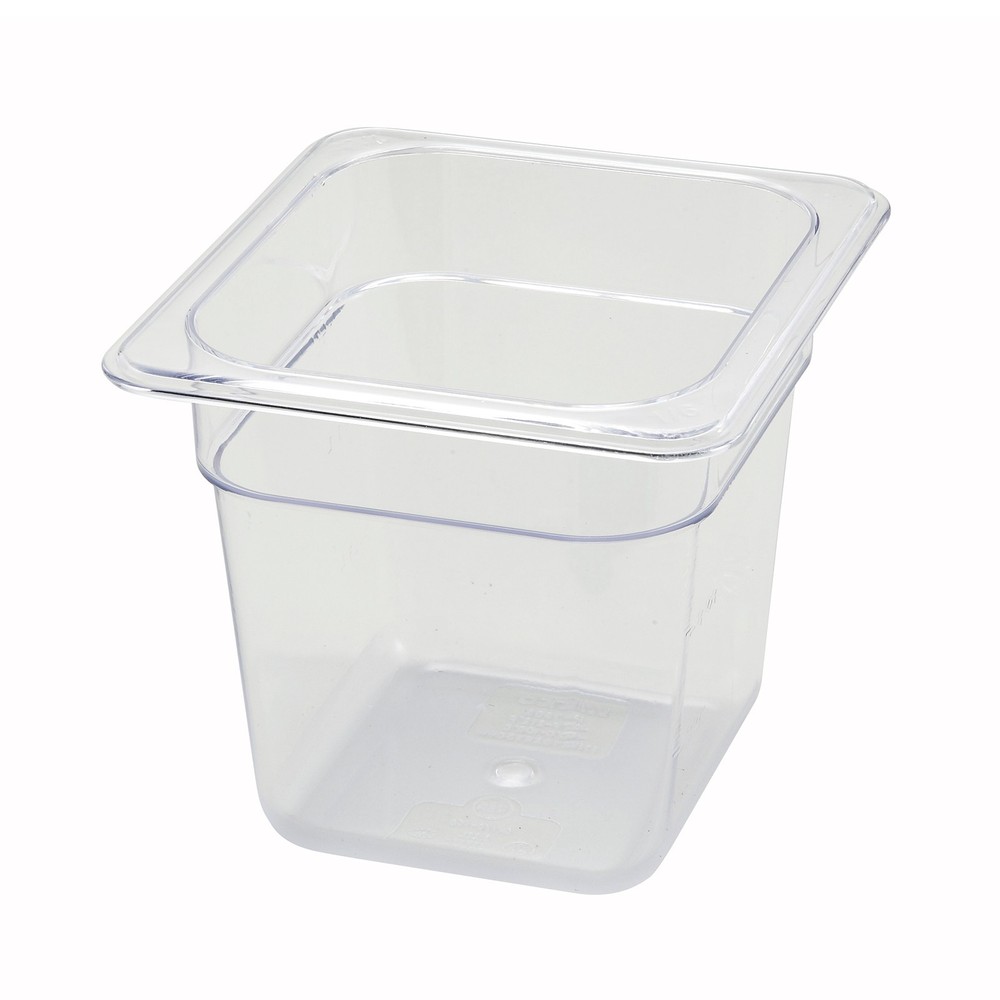 Winco SP7606 PolyWare 1/6 Size 6 in Deep Food Pan