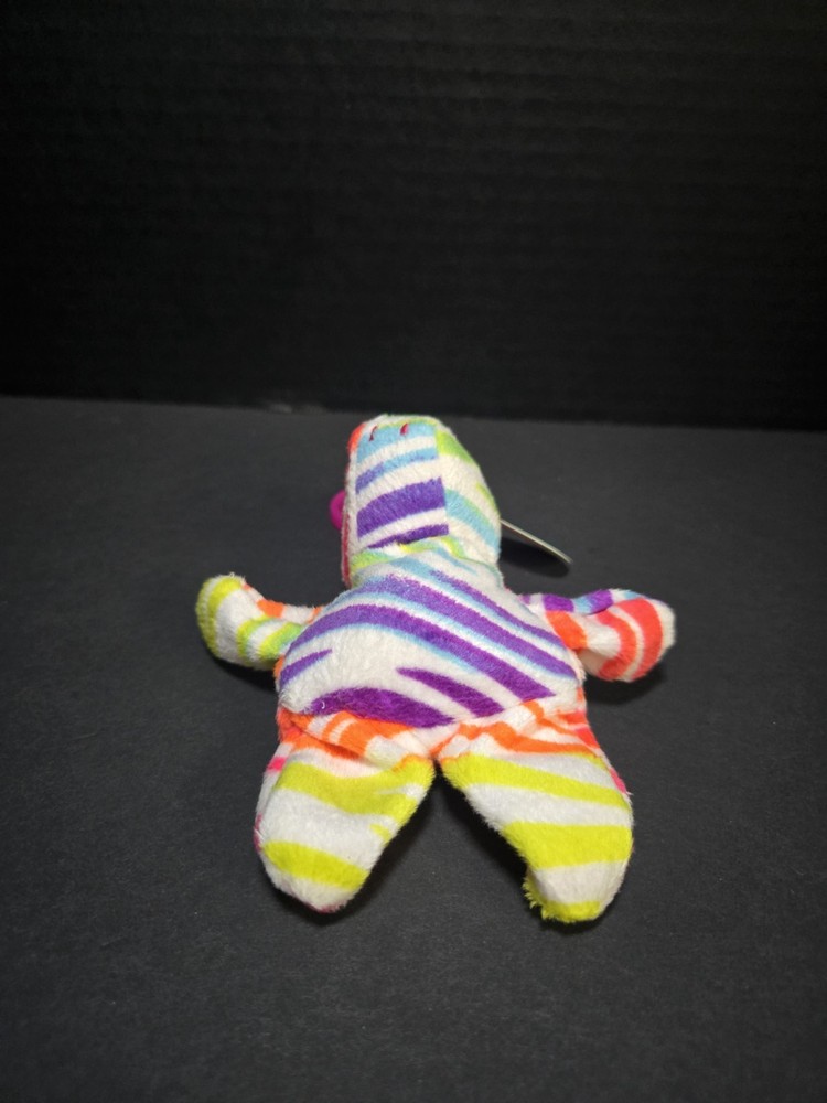 Mini 4" Rainbow Zebra Clipon & Finger Puppet Toy