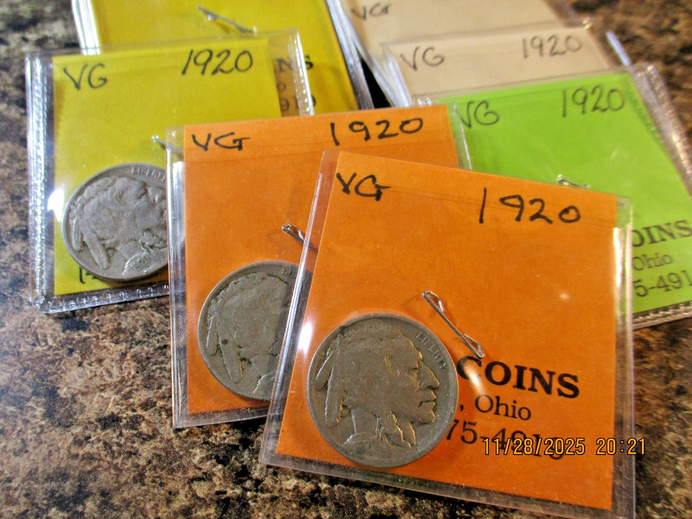 1920 BUFFALO NICKELS VG X