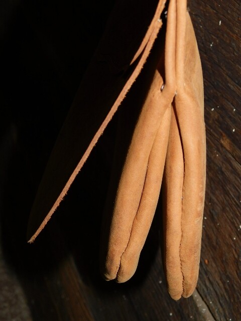 LEATHER MUZZLELOADER POSSIBLES DOUBLE POUCH BAG