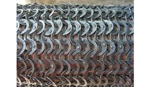 7 mm Wedge Riveted Flat Ring Chain mail Shirt Half Sleeve large Mild Steel