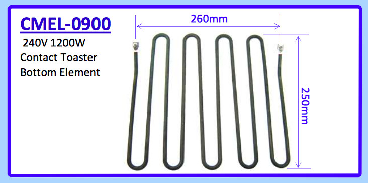 240V 1200W CONTACT TOASTER BOTTOM ELEMENT CMEL-0900