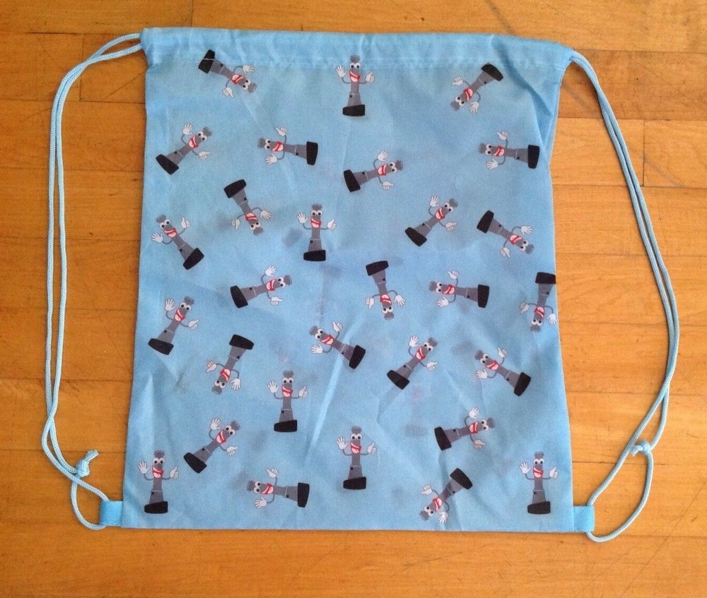 Blue Lighthouse Drawstring Sling Backpack Bag Reusable